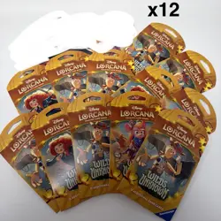Disney Lorcana TCG Wilds Unknown Sleeved Booster Pack Lot of 12🔥Quick Ship🔥 - Image 1