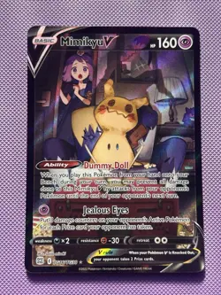 Pokemon Mimikyu v Ultra Rare Holo TCG Card TG16/TG30 Brilliant Stars - Image 1