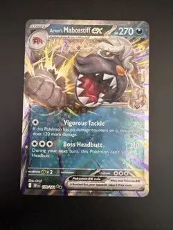 Pokemon TCG Destined Rivals Arven's Mabosstiff ex Card 139/182 NM Condition - Image 1