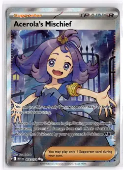 Pokemon TCG Acerola's Mischief (Full Art) 165/132 Me01 Mega Evolution Ultra Rare - Image 1