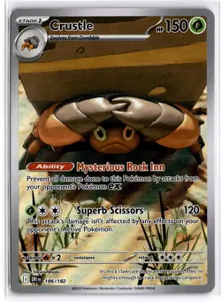 Pokemon TCG Crustle 186/182 Sv10: Destined Rivals Illustration Rare - Image 1