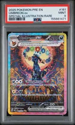 2025 POKEMON PRE EN-PRISMATIC EVOLUTIONS #161 UMBREON EX PSA 9 - Image 1
