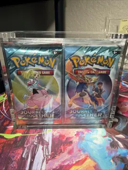 Pokemon Journey Together 36 FACTORY SEALED Packs In Acrylic Case / Box - Image 1