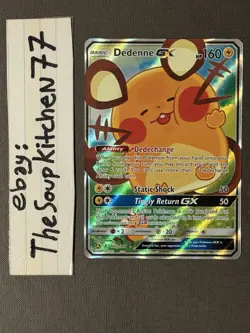 Dedenne GX 195a 214 Alternate Art Full Art Promo Pokemon Card M - Image 1