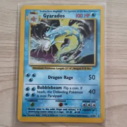 Pokemon TCG Gyarados 6/102 Base Set Holo Rare LP - Image 1