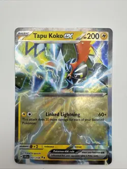 Pokemon TCG Journey Together Tapu Koko ex Card 051/159 NM Condition - Image 1