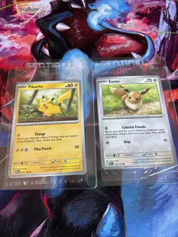Pokemon Together 151 Promo Cards Pikachu 025/165, Eevee 133/165 Sealed! - Image 1