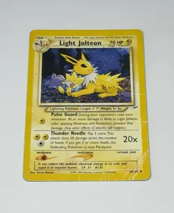 Light Jolteon 48/105 Uncommon Neo Destiny Vintage Pokemon Card Unlimited Damaged - Image 1