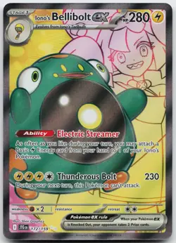 Iono's Bellibolt ex 172/159 Ultra Rare Journey Together Pokemon Holo Near Mint - Image 1