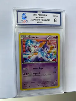 PSA MGC 2013 HOLO POKEMON ~ MEWTWO LEGENDARY TREASURES GRADE 8 053/113 - Image 1