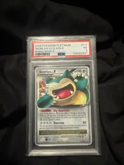 2009 Pokemon Platinum Snorlax #111 LV.X Holo Rising Rivals PSA 3 - Image 1