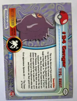 GENGAR #94 Pokemon TCG 2000 Topps TV Animation Edition Foil/holo - Image 2