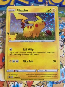 Pikachu (General Mills) SWSH039 Holo Pokemon 25th anniversary Promo Pokemon - Image 1