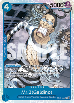 Mr.3(Galdino) (056) OP16-056 SR The Time of Battle One Piece TCG Card - Image 1