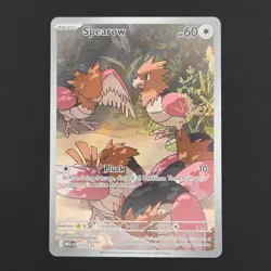 Pokemon TCG Card Spearow 151/132 Mega Evolution Illustration Rare Holo - NM - Image 1