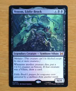 Venom, Eddie Brock #12 - Legendary Creature Spider-Man MTG Foil Near Mint Card - Image 1