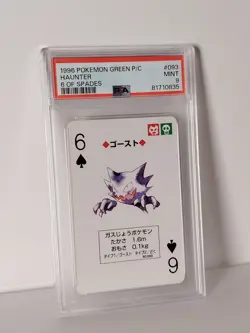 Haunter 1996 Green Playing Card 6 of Spades PSA 9 Pokemon Card low pop - Image 1