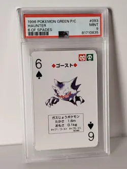 Haunter 1996 Green Playing Card 6 of Spades PSA 9 Pokemon Card low pop - Image 2