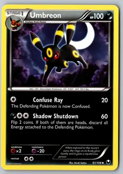 Pokemon: Umbreon (61) Uncommon Dark Explorers 61/108 LP+ - Image 1