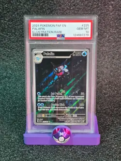 2024 POKEMON PAF EN-PALDEAN FATES ILLUSTRATION RARE #225 PALAFIN PSA 10 - Image 1