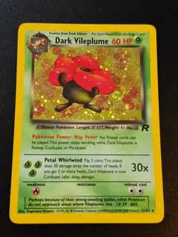 Dark Vileplume 13/82 Unlimited Holo Rare Team Rocket Pokemon LP - Image 1