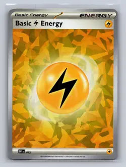 Basic Lightning Energy Cracked Ice Holo 012 Scarlet & Violet Pokemon Near Mint - Image 1