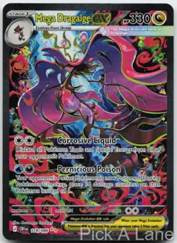 Mega Dragalge ex 118/086 Holo Chaos Rising Pokemon Holo NM - Image 1