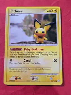2007 Pokemon Diamond and Pearl Mysterious Treasures #93 Pichu, C, NF/H, cd2 - Image 1