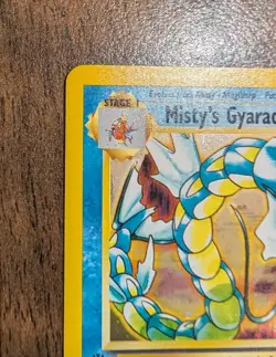 Misty's Gyarados 13/132 1st Edition Holo - Pokemon Gym Challenge - Ink Error NM - Image 4