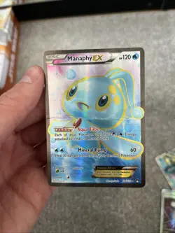 Pokemon TCG Manaphy-EX Breakpoint 116/122 Holo Full Art Ultra Rare - LP - Image 1