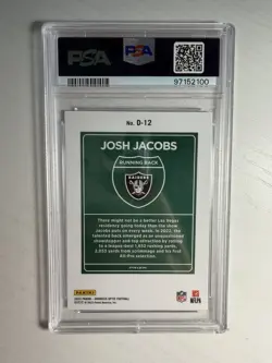 Panini 2023 Donruss Optic Downtown Josh Jacobs D-12 PSA 9 Las Vegas Raiders - Image 2
