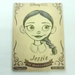 Toy Story Jessie Card Fun Wood Sketch Card Disney 100 Anniversary Carnival UR02 - Image 1