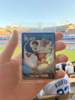 One Piece Night Los Angeles Dodgers Monkey D. Luffy Promo Card Game Sealed - Image 1