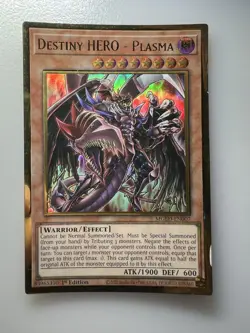 Yu-Gi-Oh TCG #MGED-EN007 Destiny HERO 1st Edition Premium Gold Rare - Image 1