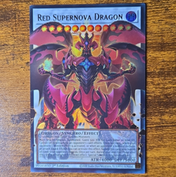 Konami Yu-Gi-Oh! TCG Red Supernova Dragon Ultra Rare Glorious Gallery Overframe - Image 1
