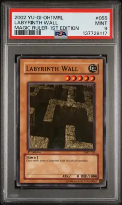 2002 YU-GI-OH! MRL-MAGIC RULER 1ST ED #055 LABYRINTH WALL PSA 9 - Image 1