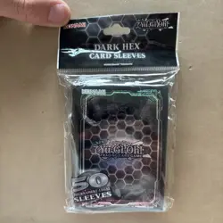 Yu-Gi-Oh! Dark Hex Sleeves 50 Pack Back Standard Tournament Legal Konami New - Image 1