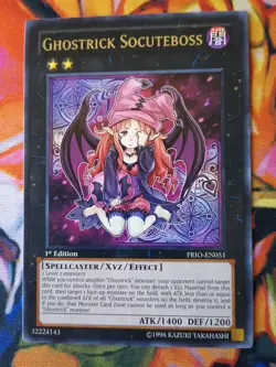 Yu-Gi-Oh! 3X Ghostrick Socuteboss PRIO-EN051 Rare 1st Edition Near Mint - Image 2