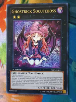 Yu-Gi-Oh! 3X Ghostrick Socuteboss PRIO-EN051 Rare 1st Edition Near Mint - Image 4