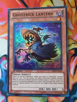 Yu-Gi-Oh! Ghostrick Lantern SHSP-EN016 Super Rare 1st Edition Near Mint - Image 1