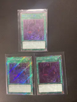 Yugioh! Zombie World x3 Playset RA03-EN205 Platinum Secret Rare 1st Edition - Image 1