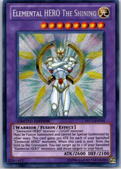 Elemental HERO The Shining PRC1-ENV01 2012 Premium Collection Yugioh Limited NM - Image 1