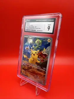 CGC 9 MINT Pikachu SVP027 black Star Promos Paldea Evolved Full Art Holo Pokemon - Image 3