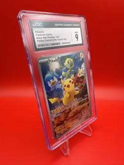 CGC 9 MINT Pikachu SVP027 black Star Promos Paldea Evolved Full Art Holo Pokemon - Image 4