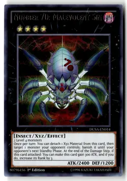 Number 70: Malevolent Sin DUSA-EN014 Ultra Rare Duelist Saga Yu-Gi-Oh LP - Image 1