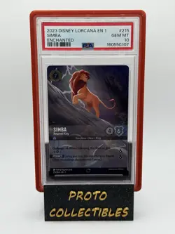 2023 DISNEY LORCANA EN 1-THE FIRST CHAPTER #215 SIMBA - RETURNED KING PSA 10 - Image 1