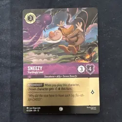 Disney Lorcana Wilds Unknown Sneezy - Startlingly Loud Foil EN 42/204 - Image 1