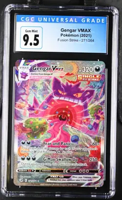 Pokemon Gengar VMAX Fusion Strike Secret Rare Full Alt Art #271 CGC 9.5 (10) - Image 1