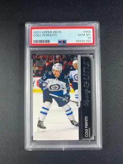 Cole Perfetti Young Guns PSA 10 #466 - 2021-22 Upper Deck Series 2 RC GEM MINT - Image 1