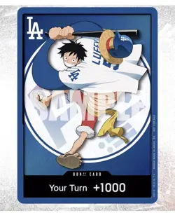 ONE PIECE X DODGERS PROMO MONKEY D LUFFY DON CARD - CARD ONLY - PRESALE - Image 1